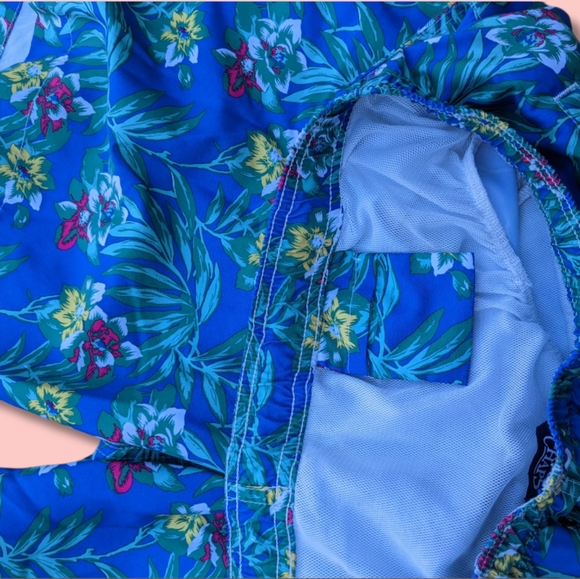 Chaps Swim Trunks Shorts Hawaiian Aloha Palms Print Men's Size Extra Large - Picture 5 of 9
